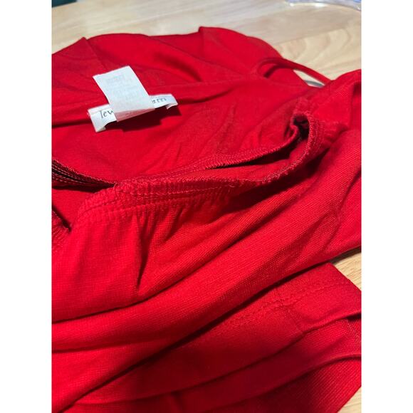 Lew Magram Collection Red Bodycon Slip Rayon Blend Dress Built In Bra Small JL - Picture 7 of 9